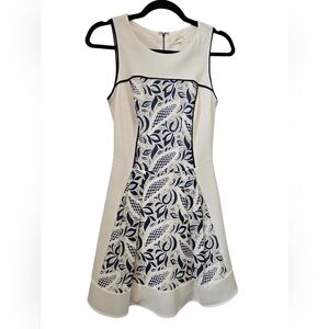 Sugarlips Mini Dress Sleeveless Skater Blue White Size XS